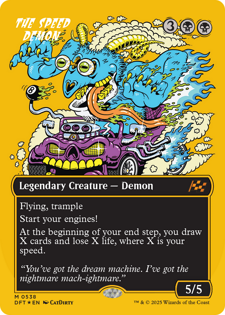 The Speed Demon (Borderless) (First-Place Foil) [Aetherdrift] | Exor Games Bridgewater