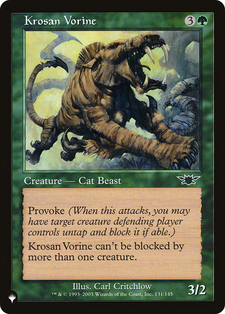 Krosan Vorine [The List] | Exor Games Bridgewater