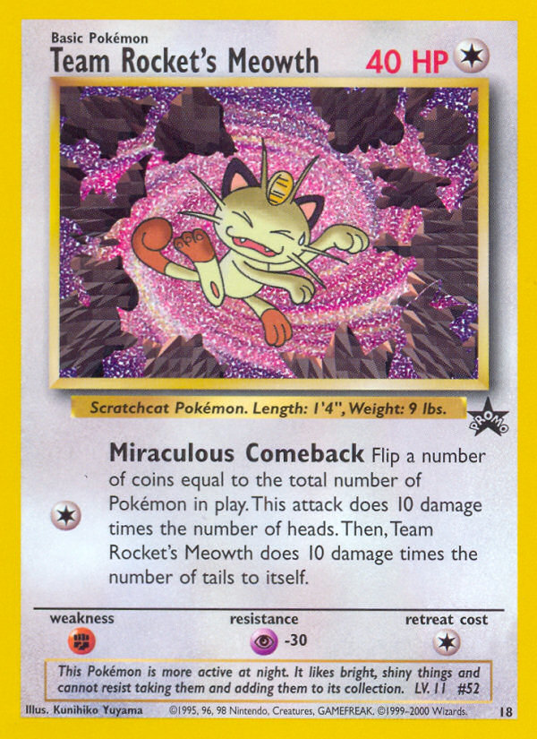 Team Rocket's Meowth (18) [Wizards of the Coast: Black Star Promos] | Exor Games Bridgewater