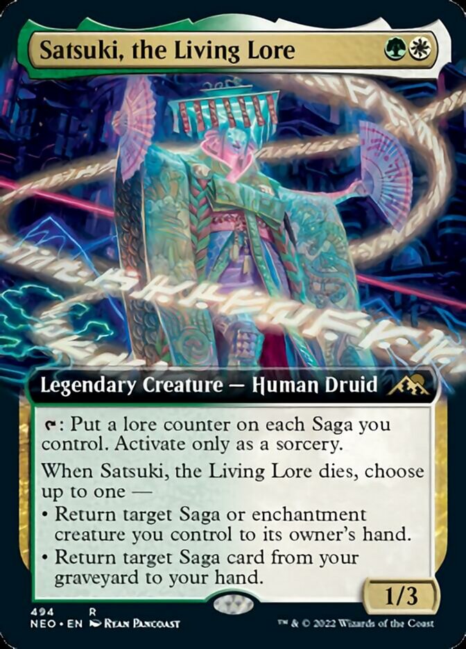 Satsuki, the Living Lore (Extended Art) [Kamigawa: Neon Dynasty] | Exor Games Bridgewater