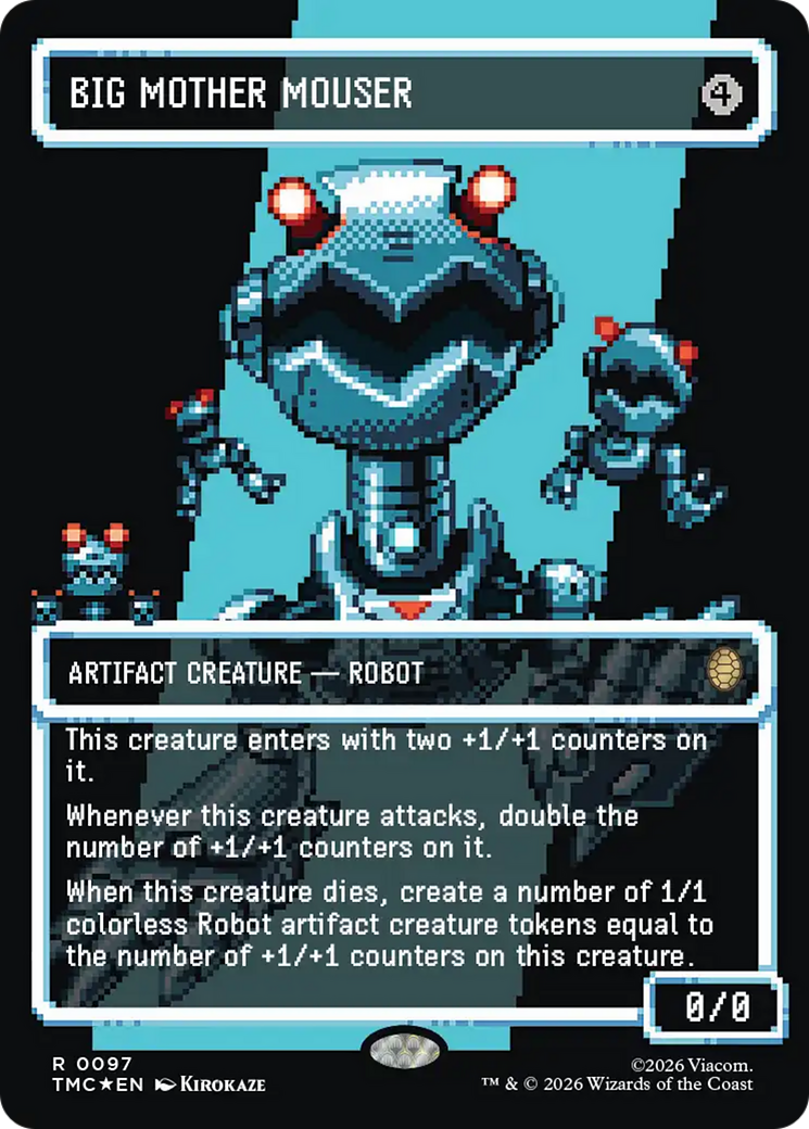Big Mother Mouser (Borderless) (Surge Foil) [Teenage Mutant Ninja Turtles Commander] | Exor Games Bridgewater