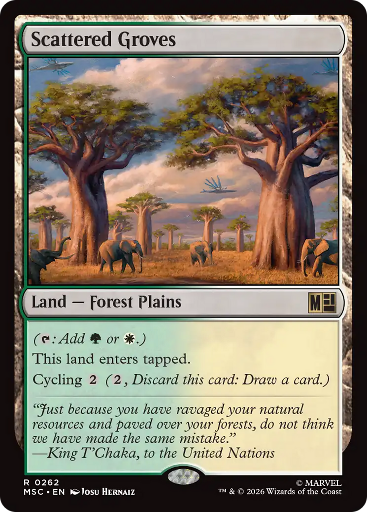 Scattered Groves (Surge Foil) [Marvel Super Heroes Commander] | Exor Games Bridgewater