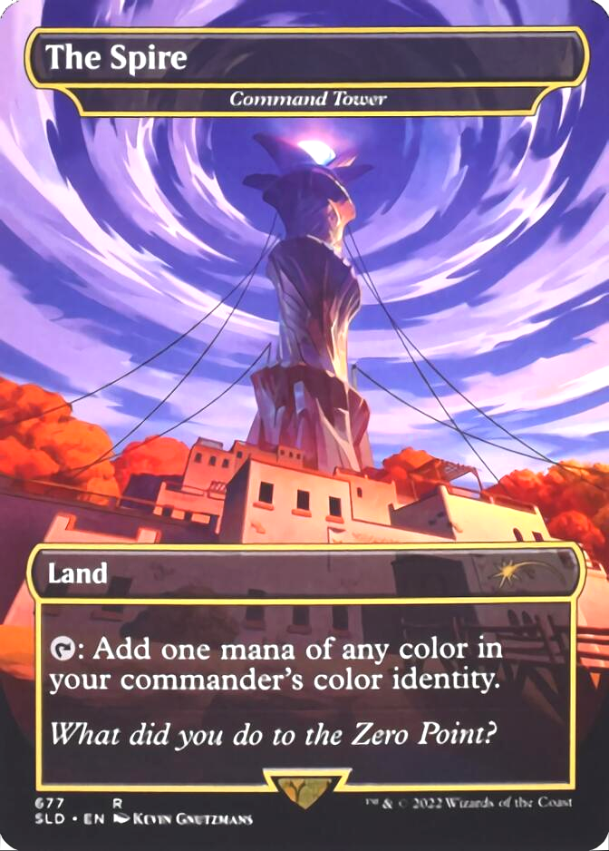 Command Tower - The Spire (Borderless) [Secret Lair Drop Promos] | Exor Games Bridgewater