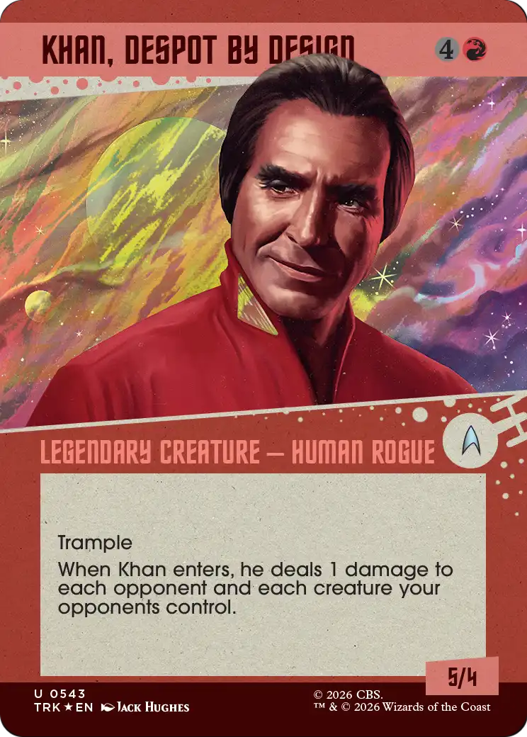 Khan, Despot by Design (Showcase) (Surge Foil) [Star Trek] | Exor Games Bridgewater