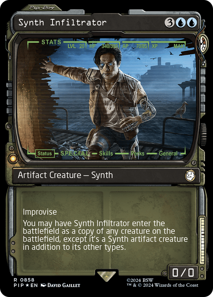 Synth Infiltrator (Showcase) (Surge Foil) [Fallout] | Exor Games Bridgewater