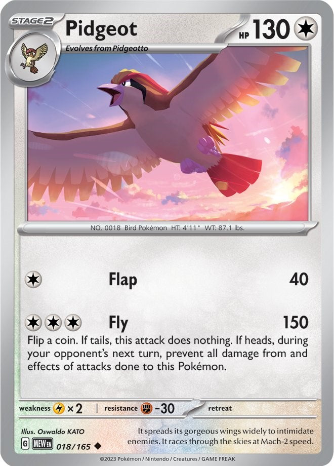 Pidgeot (018/165) [Scarlet & Violet: 151] | Exor Games Bridgewater