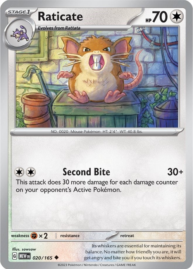 Raticate (020/165) [Scarlet & Violet: 151] | Exor Games Bridgewater