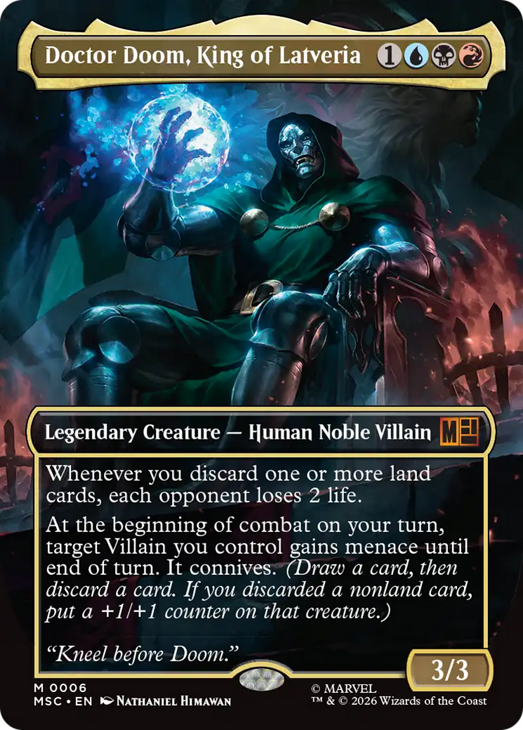 Doctor Doom, King of Latveria (Borderless) [Marvel Super Heroes Commander] | Exor Games Bridgewater