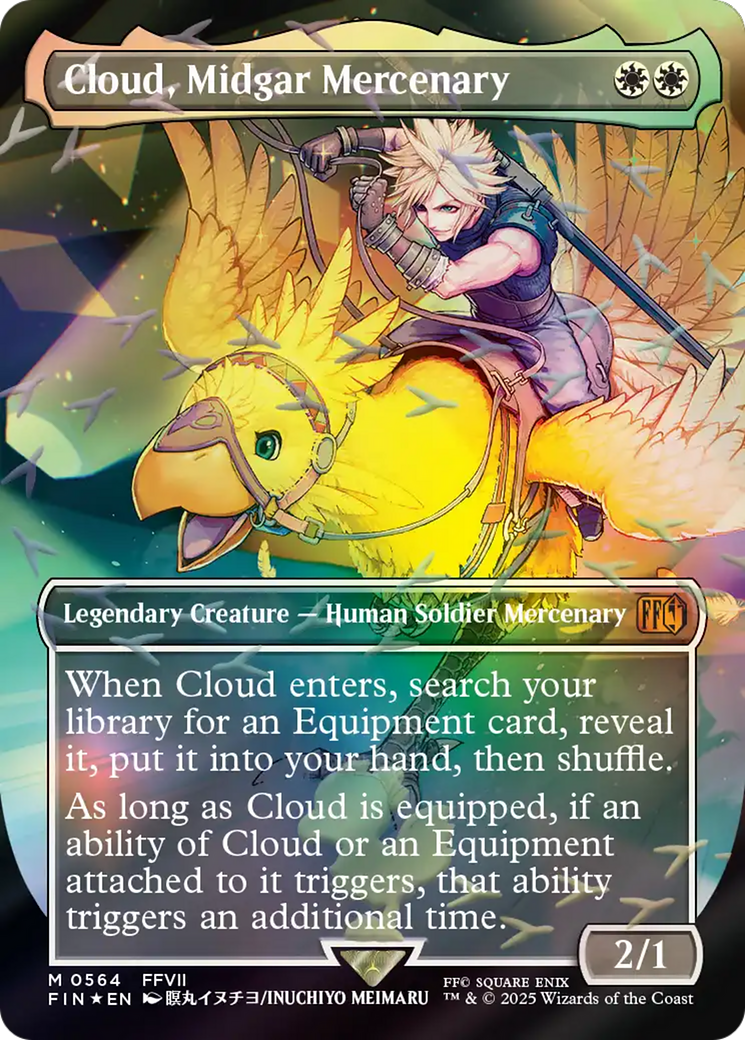 Cloud, Midgar Mercenary (Borderless) (Chocobo Track Foil) [FINAL FANTASY] | Exor Games Bridgewater