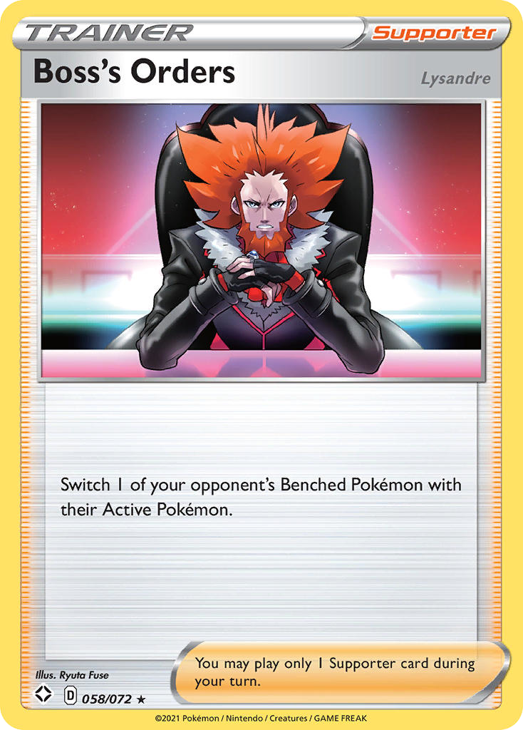 Boss's Orders (058/072) (Deck Exclusive) [Sword & Shield: Shining Fates] | Exor Games Bridgewater