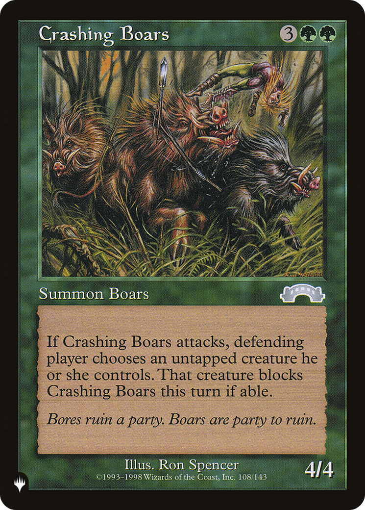 Crashing Boars [The List Reprints] | Exor Games Bridgewater