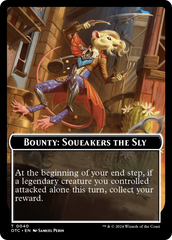 Bounty: Squeakers the Sly // Bounty Rules Double-Sided Token [Outlaws of Thunder Junction Commander Tokens] | Exor Games Bridgewater
