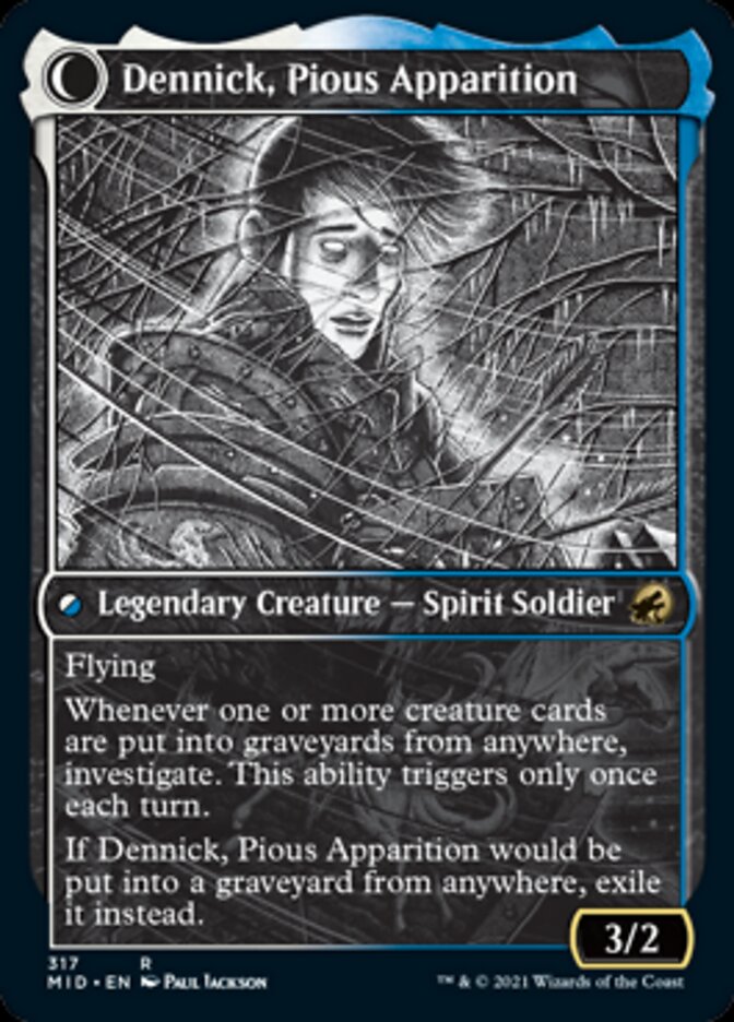 Dennick, Pious Apprentice // Dennick, Pious Apparition (Showcase Eternal Night) [Innistrad: Midnight Hunt] | Exor Games Bridgewater