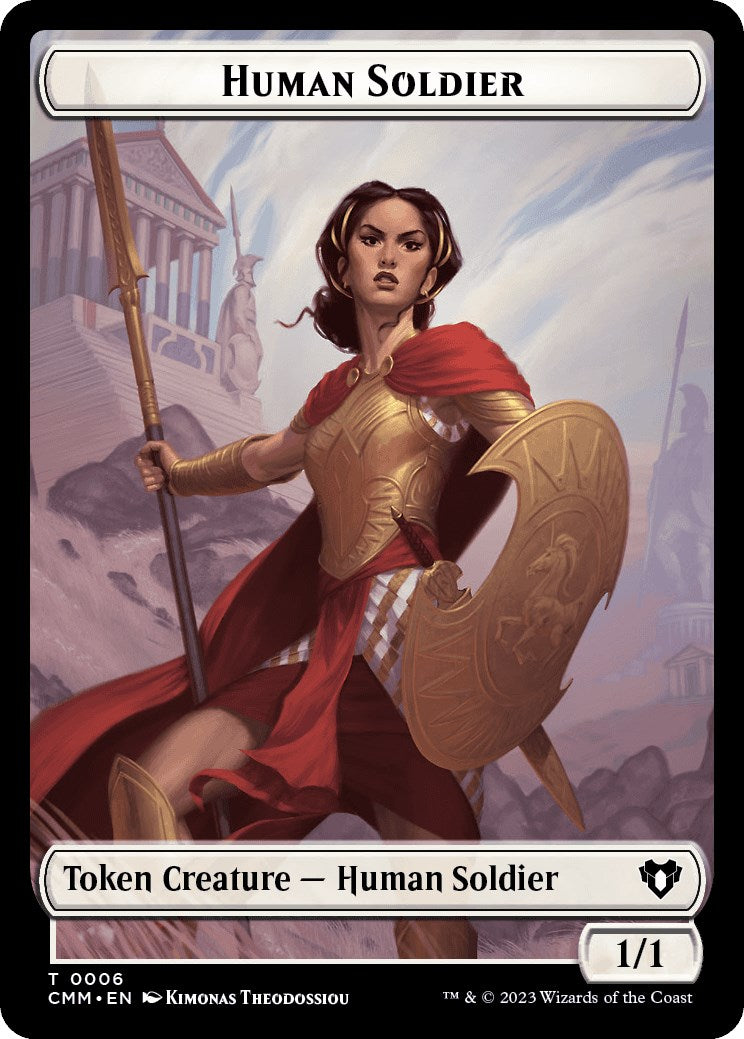 Human Soldier // Zombie (0013) Double-Sided Token [Commander Masters Tokens] | Exor Games Bridgewater