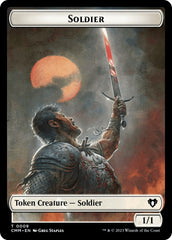 Soldier // Dragon (0020) Double-Sided Token [Commander Masters Tokens] | Exor Games Bridgewater