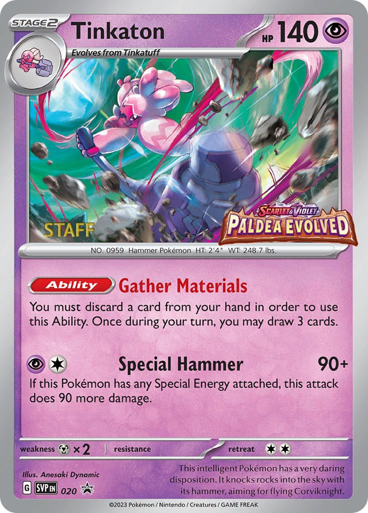 Tinkaton (020) (Staff Promo) [Scarlet & Violet: Black Star Promos] | Exor Games Bridgewater