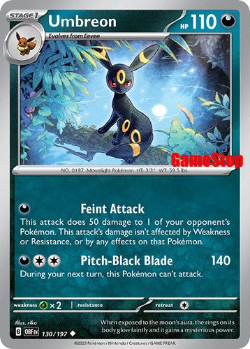 Umbreon (130/197) (GameStop Exclusive) [Scarlet & Violet: Black Star Promos] | Exor Games Bridgewater