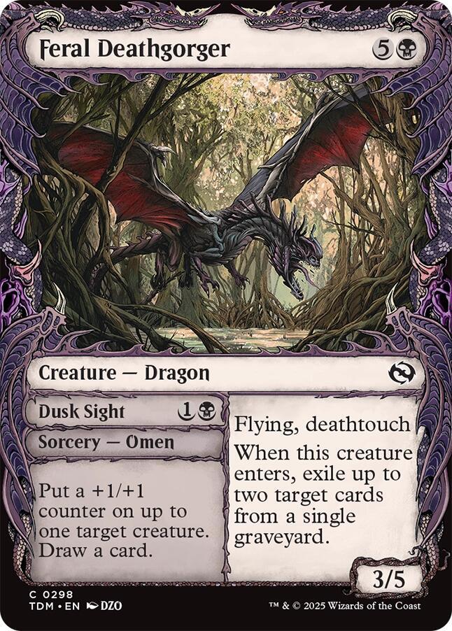 Feral Deathgorger (Showcase) [Tarkir: Dragonstorm] | Exor Games Bridgewater