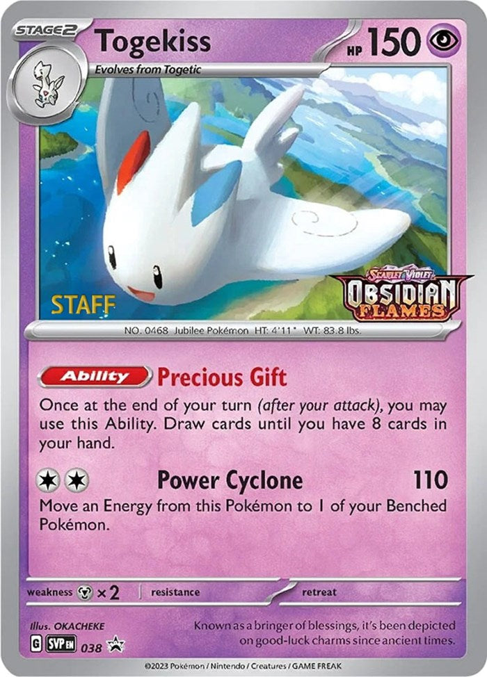 Togekiss (038) (Stamped) (Staff) [Scarlet & Violet: Black Star Promos] | Exor Games Bridgewater