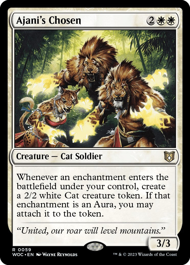 Ajani's Chosen [Wilds of Eldraine Commander] | Exor Games Bridgewater