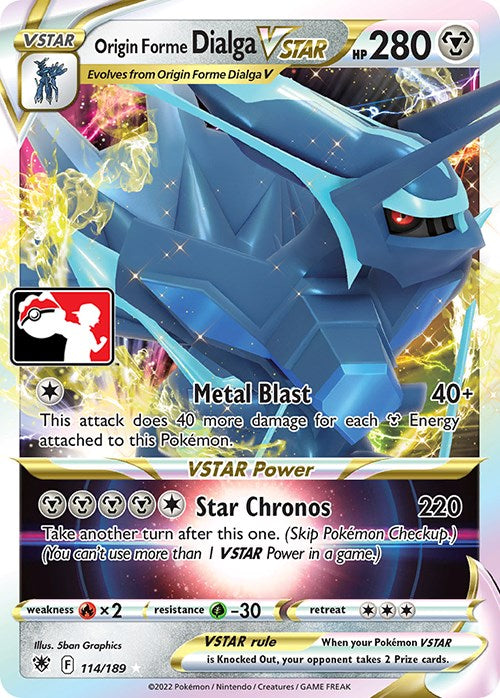 Origin Forme Dialga VSTAR (114/189) [Prize Pack Series Three] | Exor Games Bridgewater