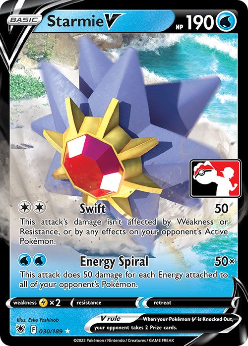 Starmie V (030/189) [Prize Pack Series Three] | Exor Games Bridgewater