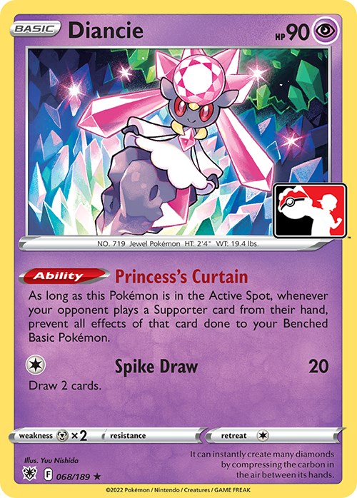 Diancie (068/189) [Prize Pack Series Three] | Exor Games Bridgewater