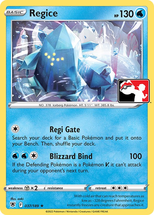 Regice (037/189) [Prize Pack Series Three] | Exor Games Bridgewater