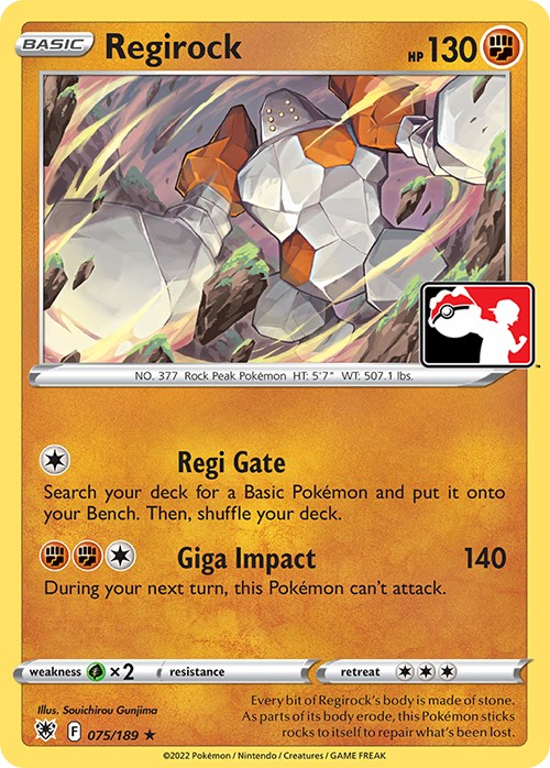 Regirock (075/189) [Prize Pack Series Three] | Exor Games Bridgewater