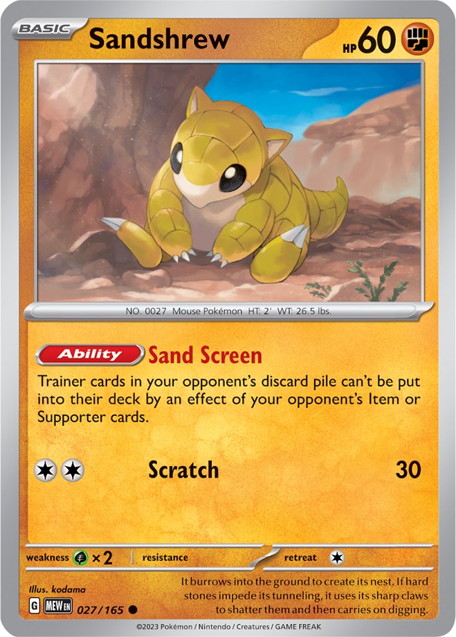 Sandshrew (027/165) [Scarlet & Violet 151] | Exor Games Bridgewater