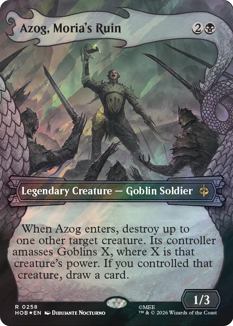 Azog, Moria's Ruin (Showcase) (Surge Foil) [The Hobbit] | Exor Games Bridgewater