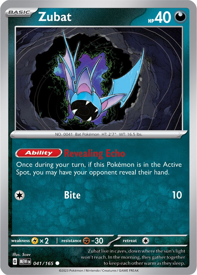 Zubat (041/165) [Scarlet & Violet: 151] | Exor Games Bridgewater