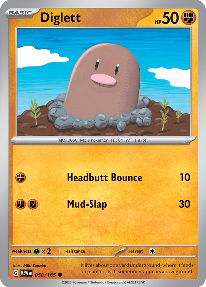 Diglett (050/165) [Scarlet & Violet: 151] | Exor Games Bridgewater