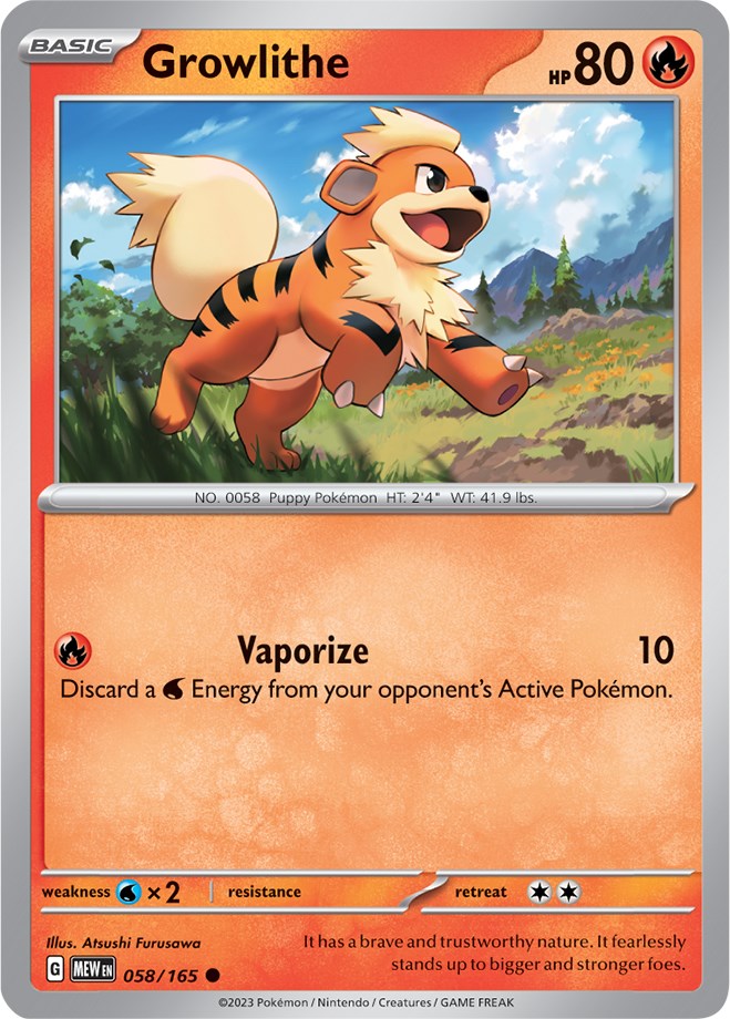 Growlithe (058/165) [Scarlet & Violet 151] | Exor Games Bridgewater