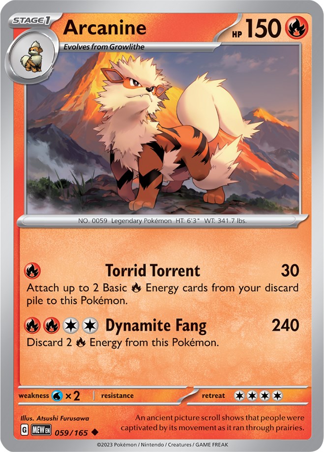 Arcanine (059/165) [Scarlet & Violet 151] | Exor Games Bridgewater