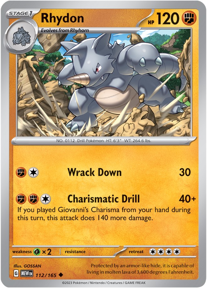 Rhydon (112/165) [Scarlet & Violet: 151] | Exor Games Bridgewater