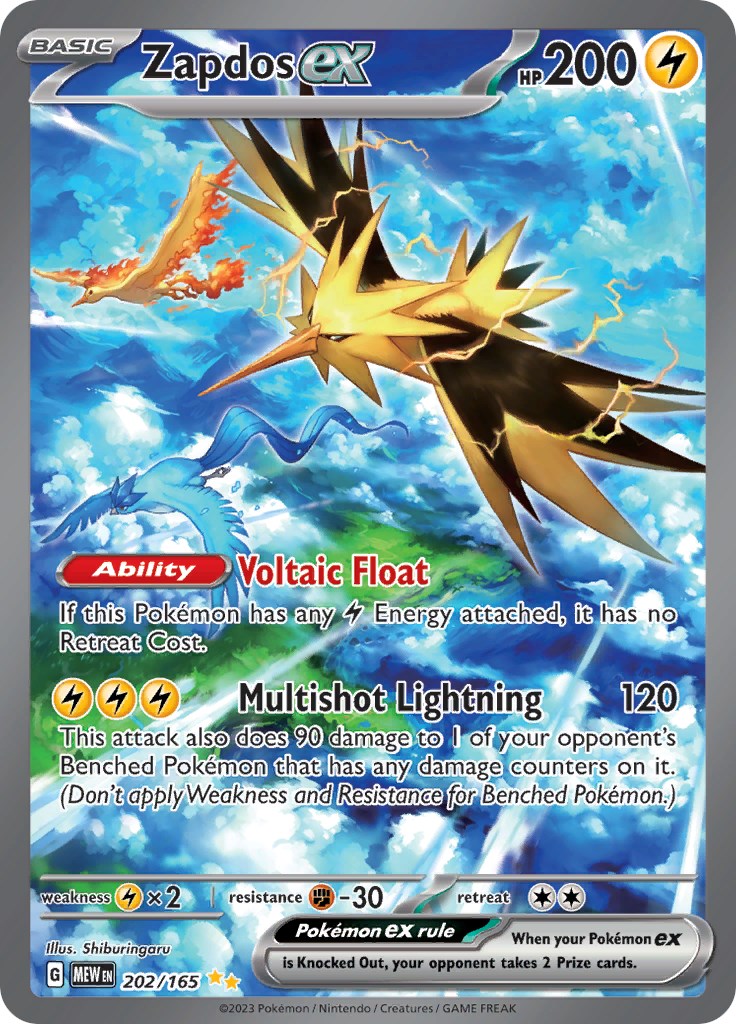 Zapdos ex (202/165) [Scarlet & Violet: 151] | Exor Games Bridgewater