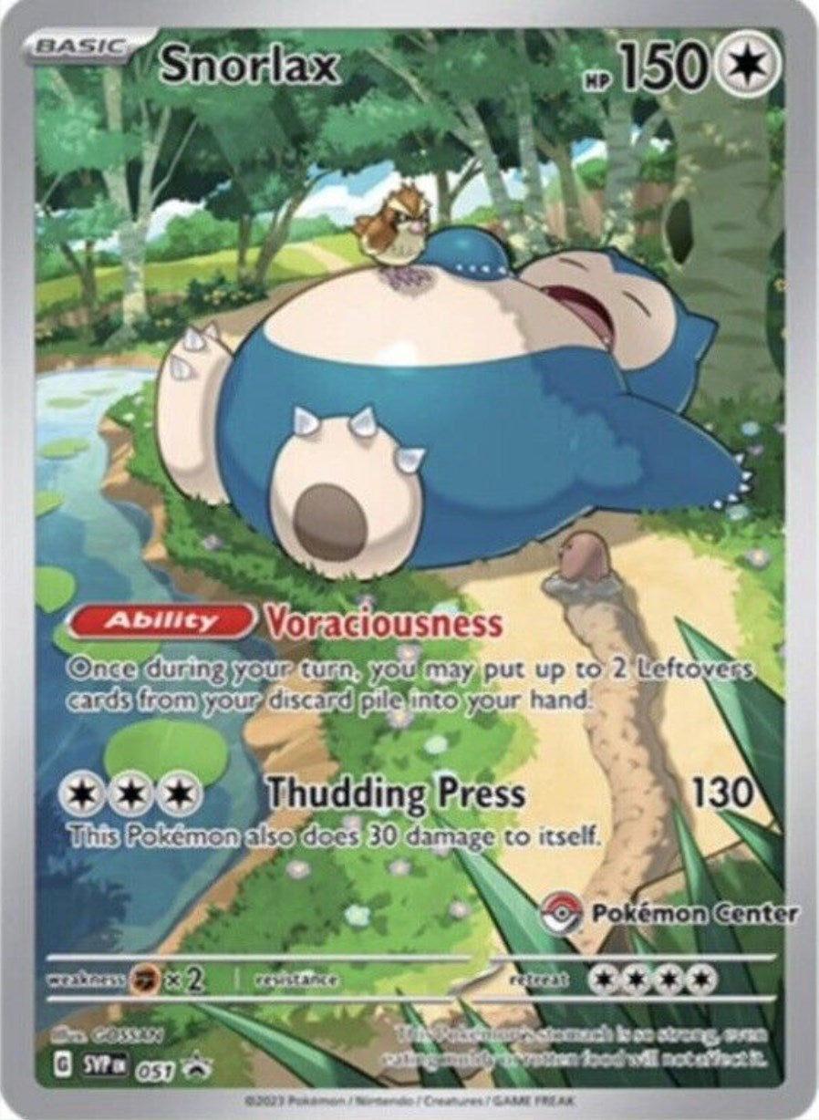 Snorlax (051) (Pokemon Center Exclusive) [Scarlet & Violet: Black Star Promos] | Exor Games Bridgewater