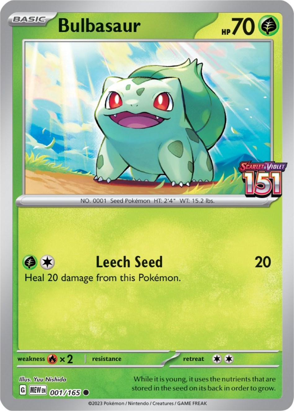 Bulbasaur (001/165) (Best Buy Exclusive) [Scarlet & Violet: 151] | Exor Games Bridgewater