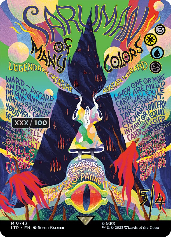Saruman of Many Colors (Borderless Poster) (Serialized) [The Lord of the Rings: Tales of Middle-Earth] | Exor Games Bridgewater