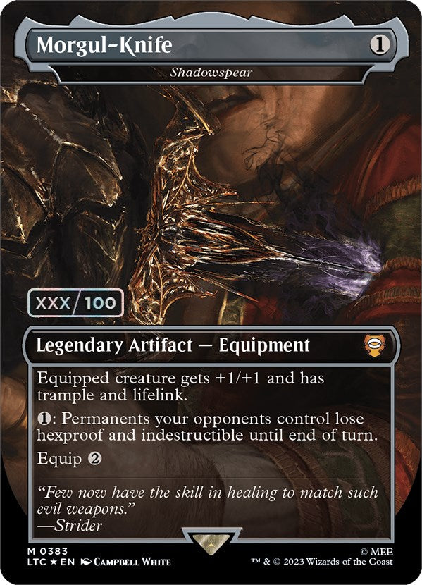 Morgul-Knife - Shadowspear (Serialized) [The Lord of the Rings: Tales of Middle-Earth Commander] | Exor Games Bridgewater