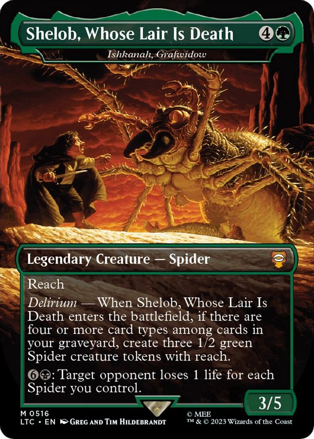 Shelob, Whose Lair Is Death - Ishkanah, Grafwidow (Borderless) [The Lord of the Rings: Tales of Middle-Earth Commander] | Exor Games Bridgewater