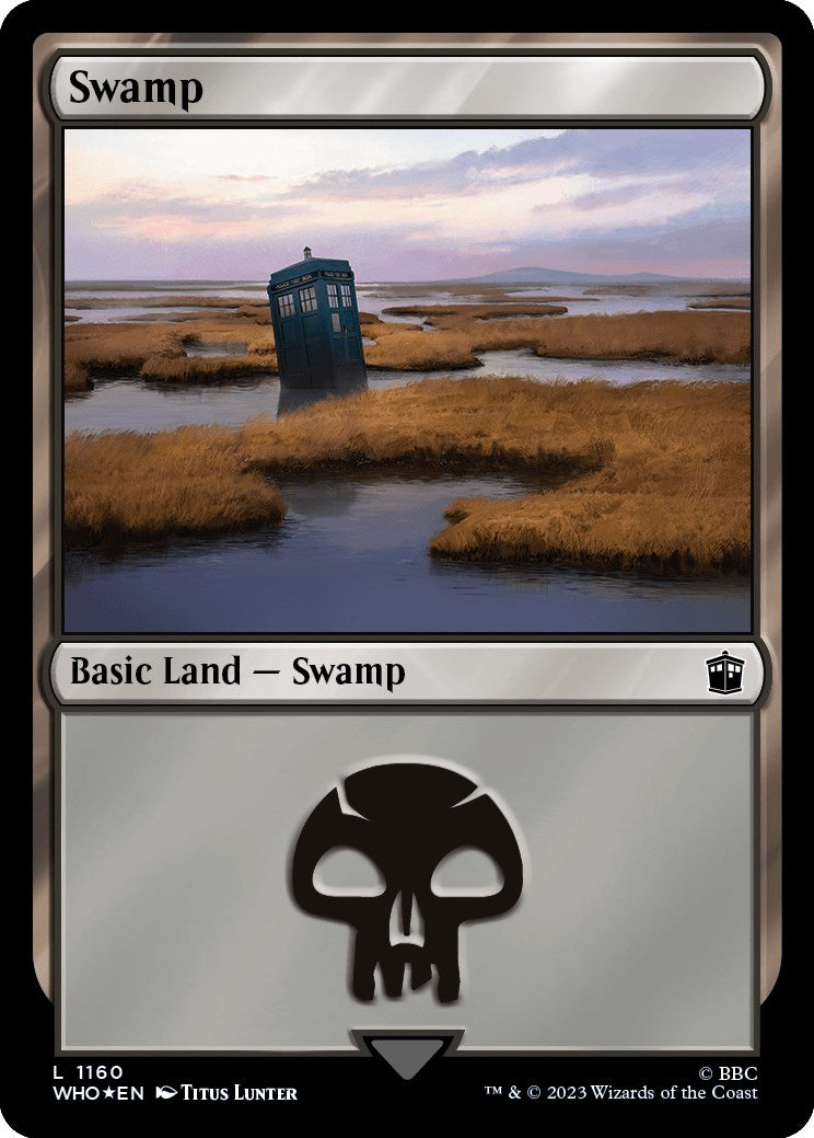 Swamp (1160) (Surge Foil) [Doctor Who] | Exor Games Bridgewater