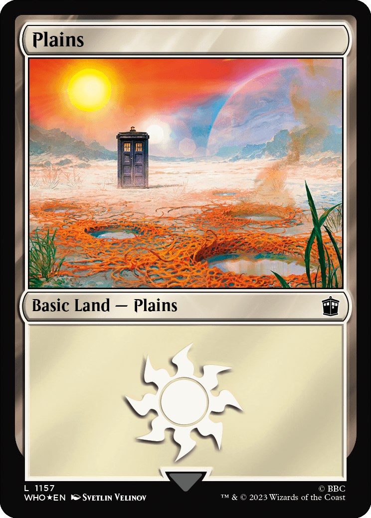 Plains (1157) (Surge Foil) [Doctor Who] | Exor Games Bridgewater