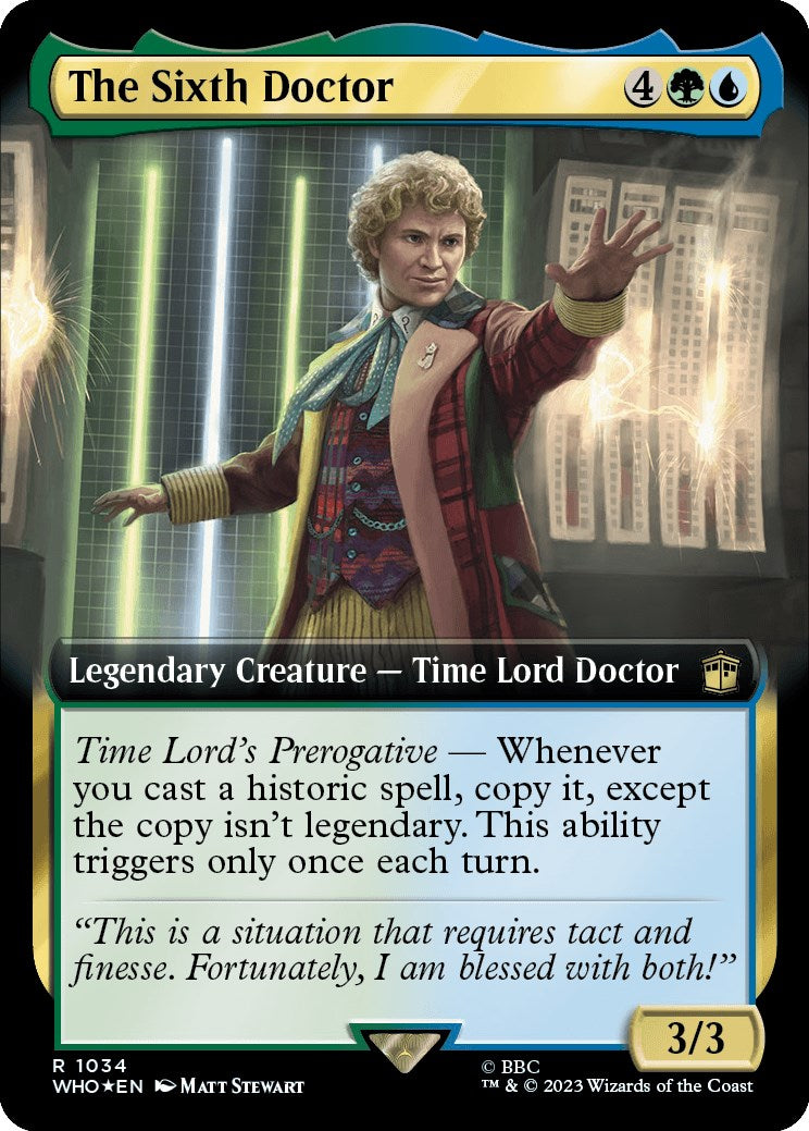 The Sixth Doctor (Extended Art) (Surge Foil) [Doctor Who] | Exor Games Bridgewater