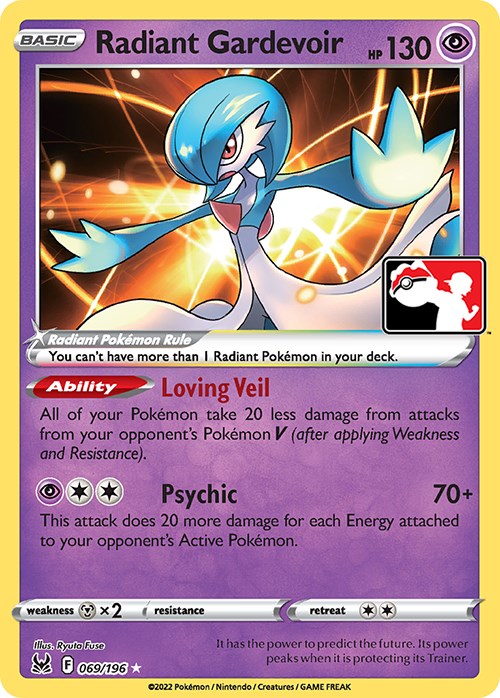 Radiant Gardevoir (069/196) [Prize Pack Series Three] | Exor Games Bridgewater