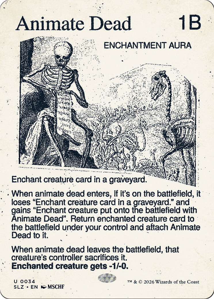 Animate Dead (0034) [Secret Lair x MSCHF: The Zeta Set] | Exor Games Bridgewater