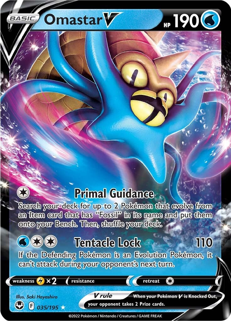 Omastar V (035/195) [Sword & Shield: Silver Tempest] | Exor Games Bridgewater