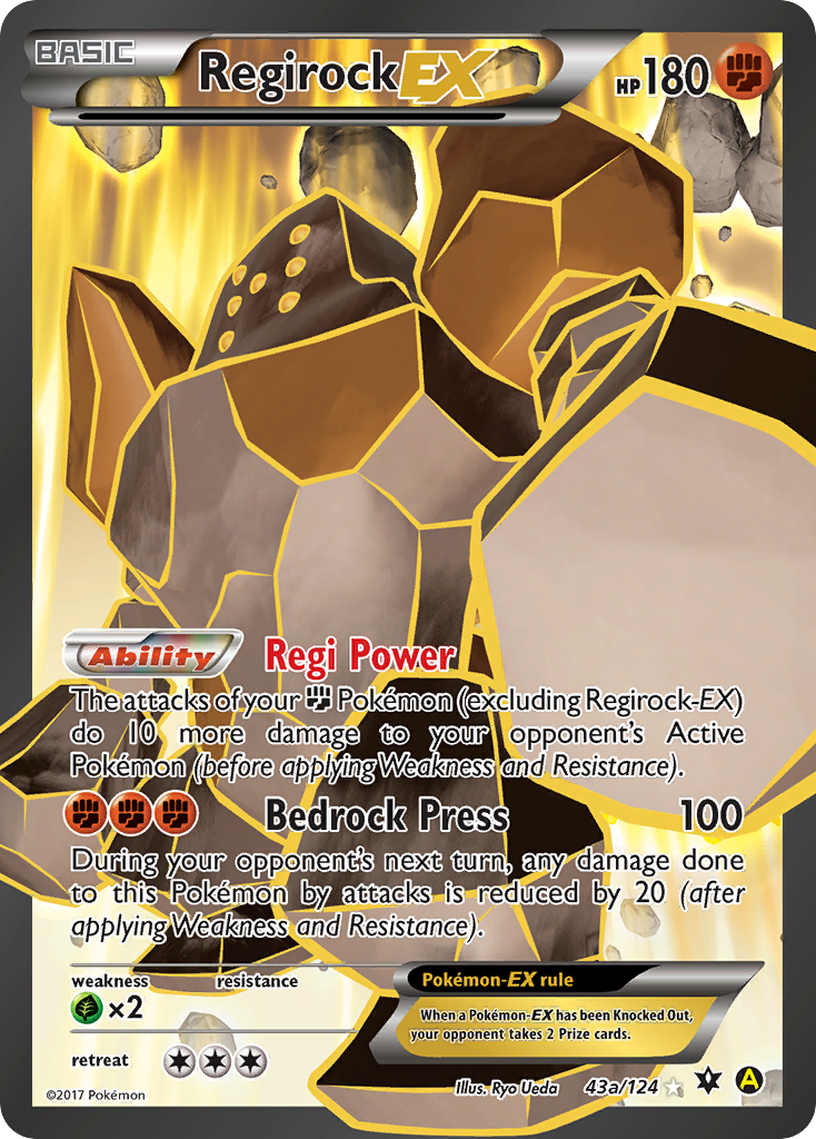 Regirock EX (43a/124) [Alternate Art Promos] | Exor Games Bridgewater