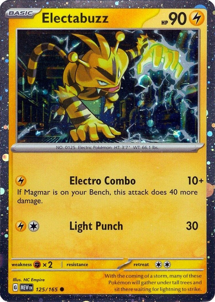 Electabuzz (125/165) (Cosmos Holo) [Miscellaneous Cards] | Exor Games Bridgewater